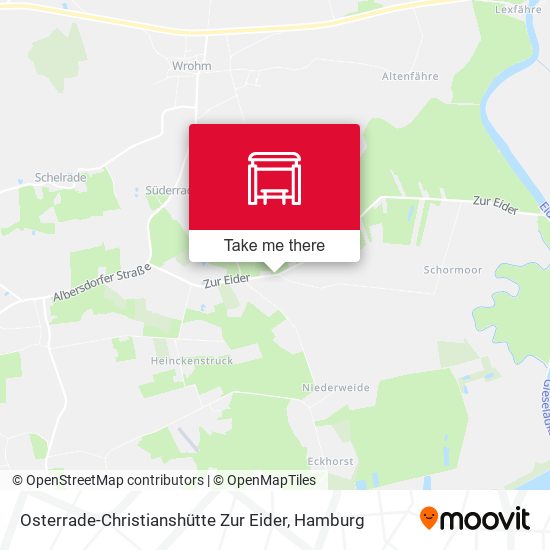 Osterrade-Christianshütte Zur Eider map