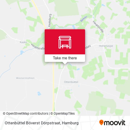 Ottenbüttel Böverst Dörpstraat map