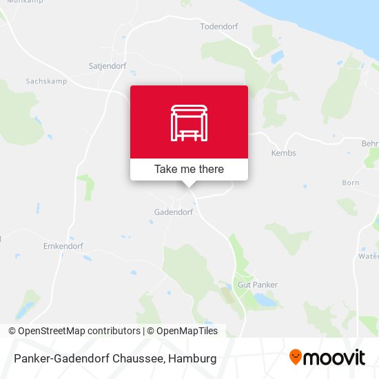 Panker-Gadendorf Chaussee map
