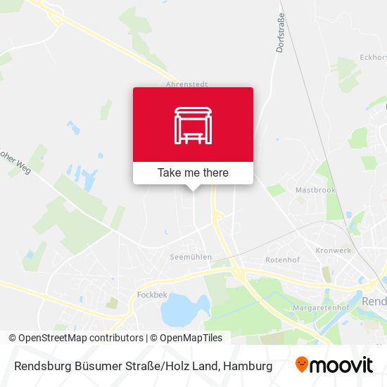 Rendsburg Büsumer Straße / Holz Land map