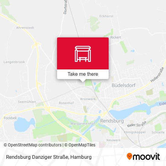 Rendsburg Danziger Straße map
