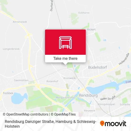 Rendsburg Danziger Straße map