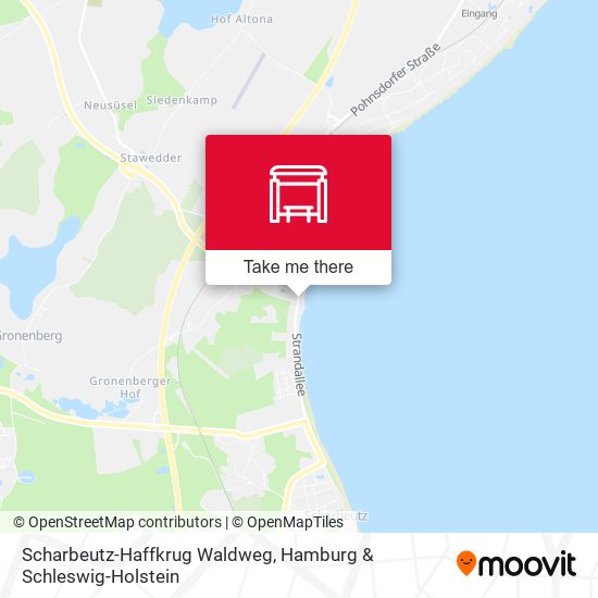 Scharbeutz-Haffkrug Waldweg map