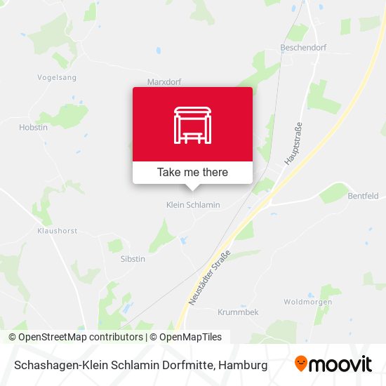 Schashagen-Klein Schlamin Dorfmitte map