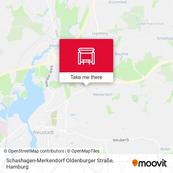 Schashagen-Merkendorf Oldenburger Straße map