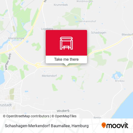 Schashagen-Merkendorf Baumallee map