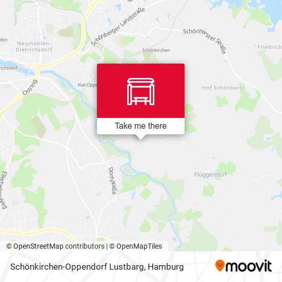 Schönkirchen-Oppendorf Lustbarg map