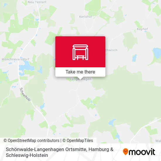 Карта Schönwalde-Langenhagen Ortsmitte