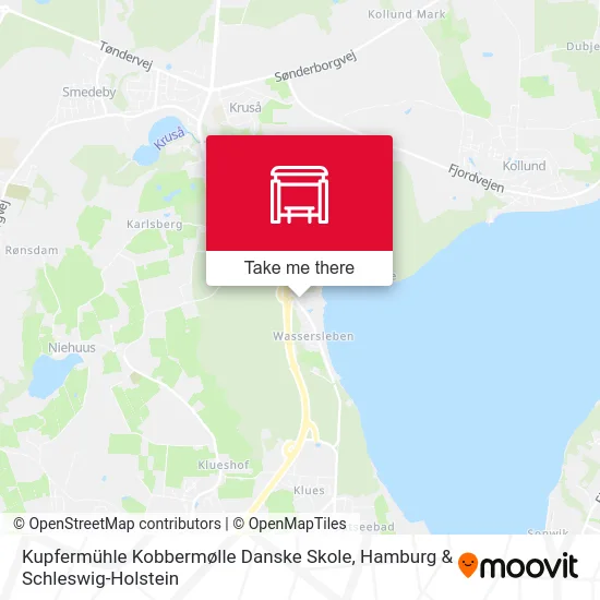 Карта Kupfermühle Kobbermølle Danske Skole