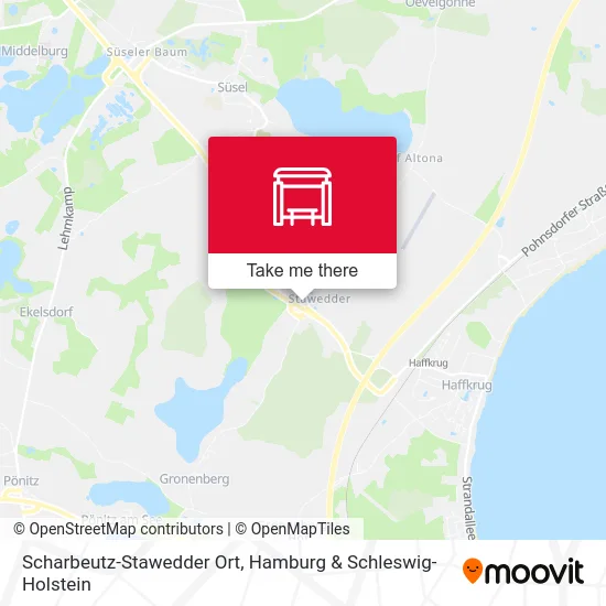 Карта Scharbeutz-Stawedder Ort