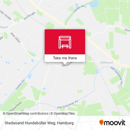 Stedesand Hundebüller Weg map