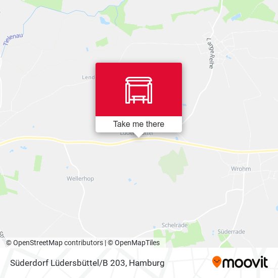 Süderdorf Lüdersbüttel/B 203 map