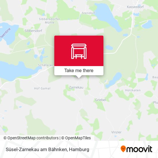 Süsel-Zarnekau am Bähnken map
