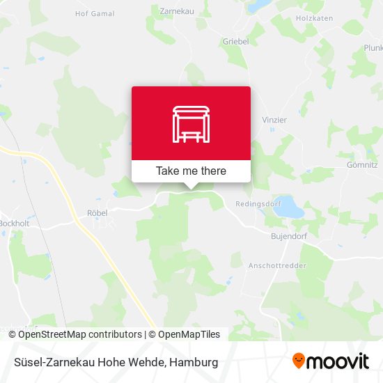 Süsel-Zarnekau Hohe Wehde map