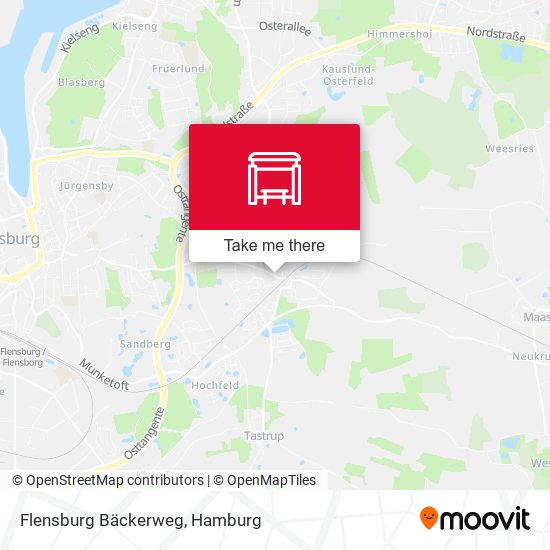 Flensburg Bäckerweg map