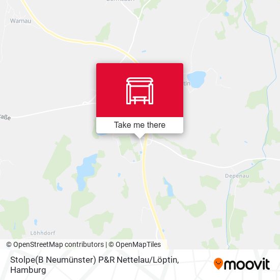Stolpe(B Neumünster) P&R Nettelau / Löptin map