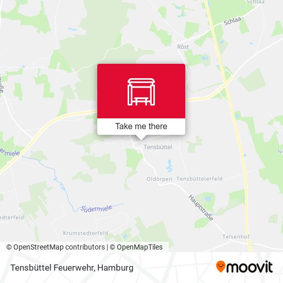 Tensbüttel Feuerwehr map