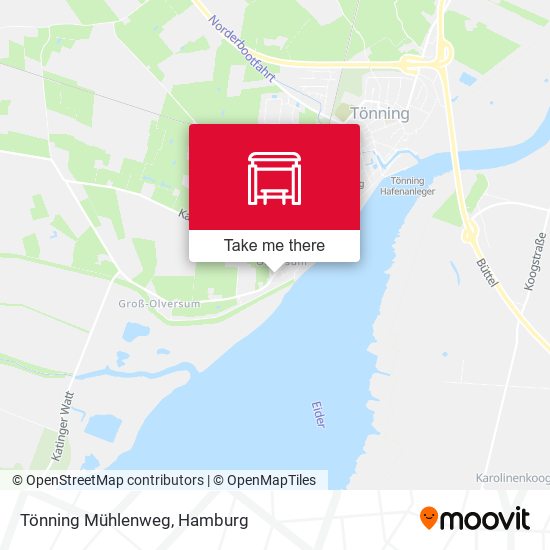 Tönning Mühlenweg map