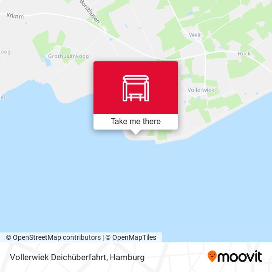 Vollerwiek Deichüberfahrt map