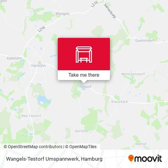 Wangels-Testorf Umspannwerk map