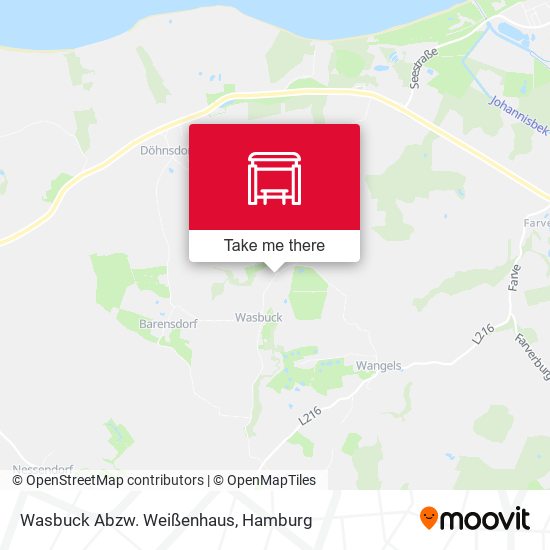 Wasbuck Abzw. Weißenhaus map