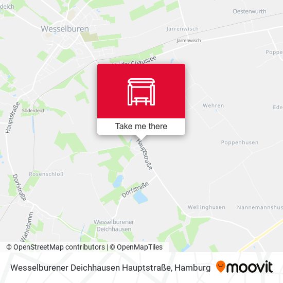 Wesselburener Deichhausen Hauptstraße map