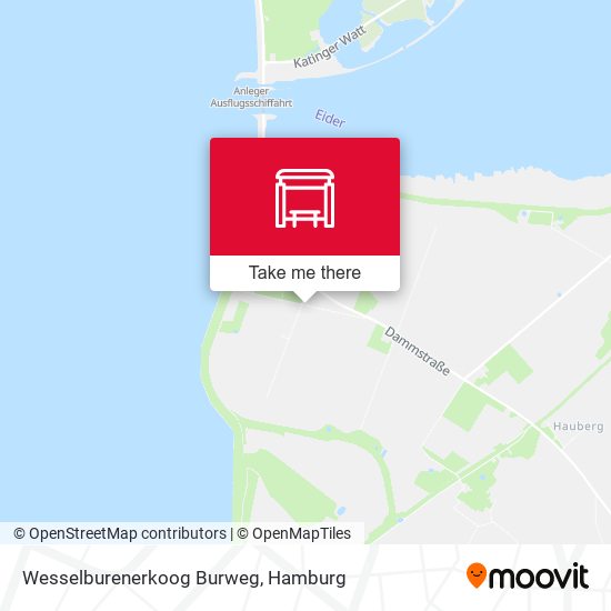 Wesselburenerkoog Burweg map