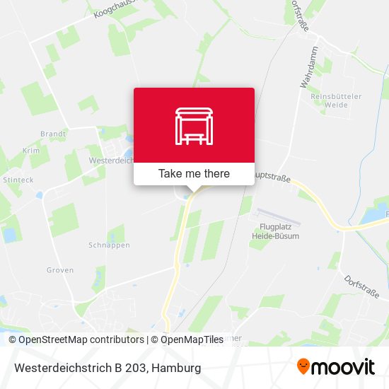 Westerdeichstrich B 203 map