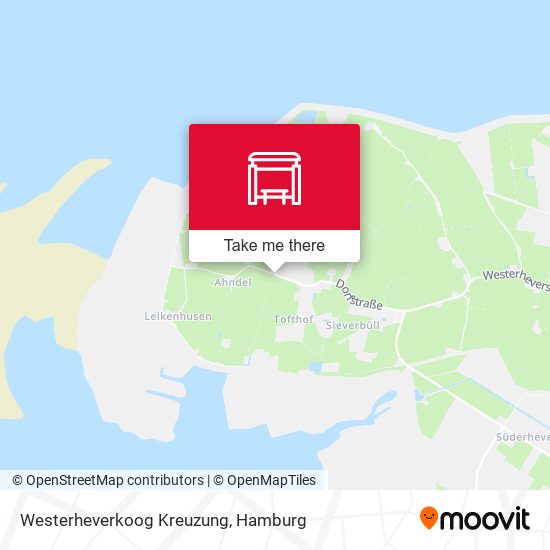 Westerheverkoog Kreuzung map