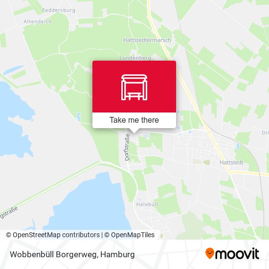 Wobbenbüll Borgerweg map