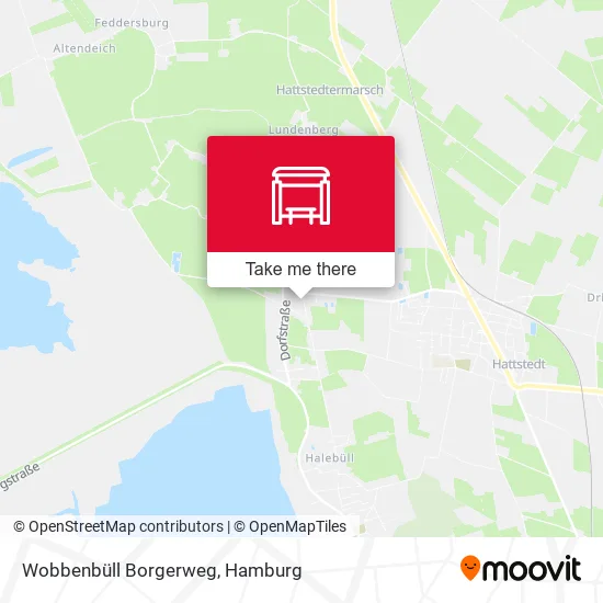 Wobbenbüll Borgerweg map
