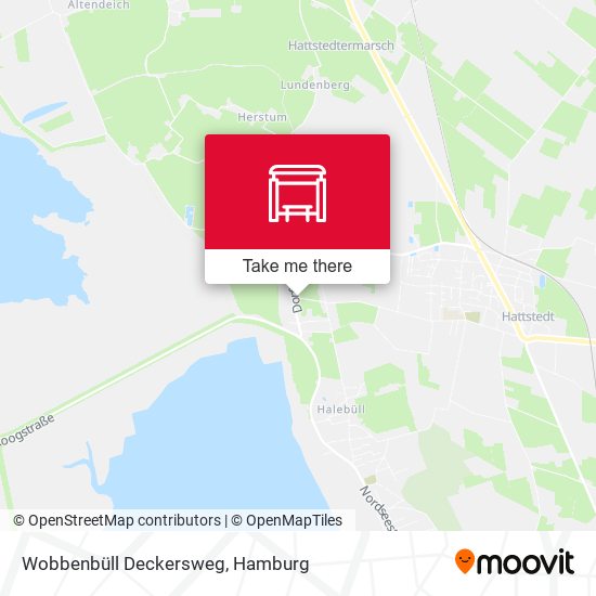 Wobbenbüll Deckersweg map