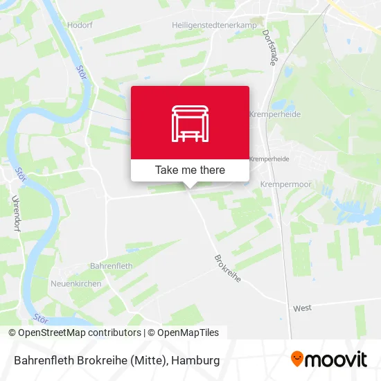 Карта Bahrenfleth Brokreihe (Mitte)