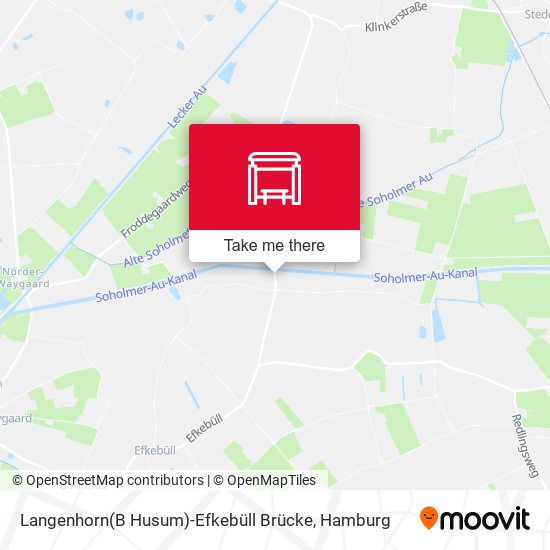 Langenhorn(B Husum)-Efkebüll Brücke map