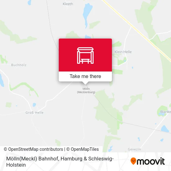 Карта Mölln(Meckl) Bahnhof