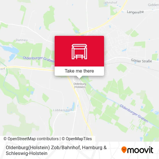 Карта Oldenburg(Holstein) Zob / Bahnhof