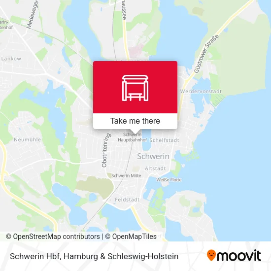 Карта Schwerin Hbf