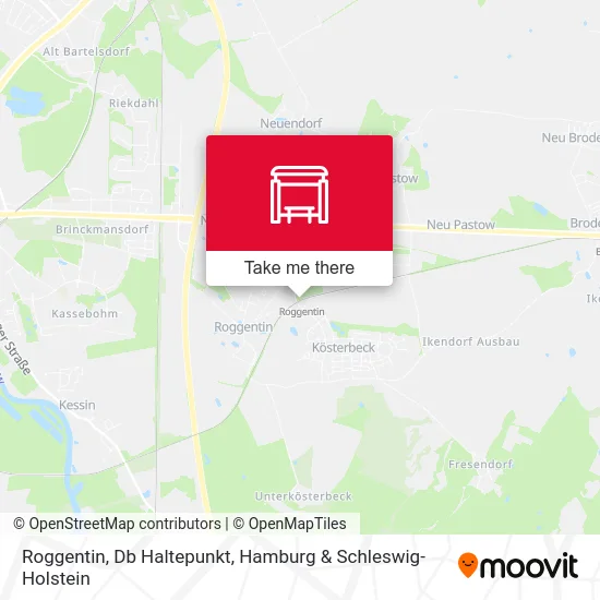 Карта Roggentin, Db Haltepunkt