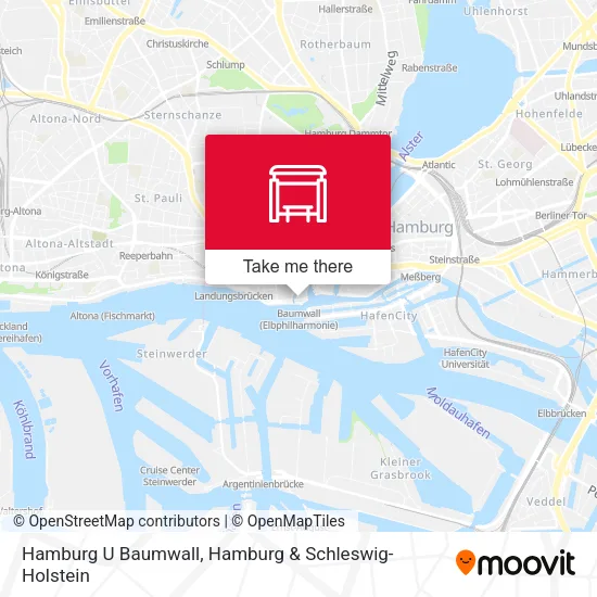 Карта Hamburg U Baumwall