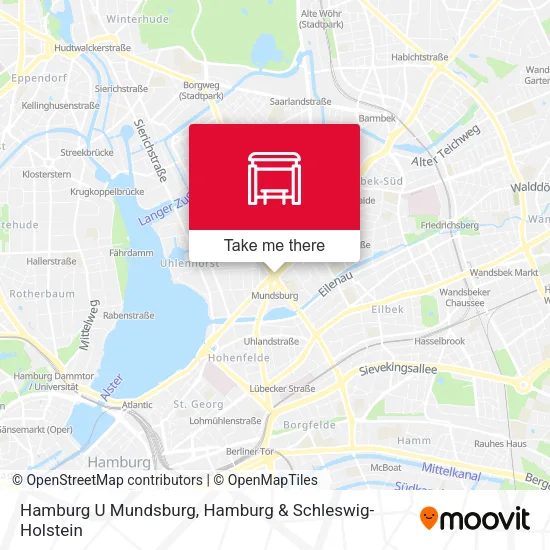 Карта Hamburg U Mundsburg