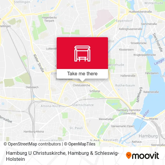 Карта Hamburg U Christuskirche