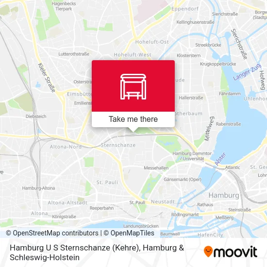 Hamburg U S Sternschanze (Kehre) map