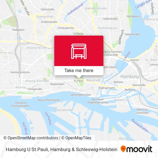 Карта Hamburg U St.Pauli