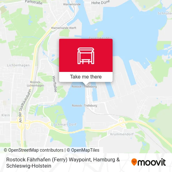 Rostock Fährhafen (Ferry) Waypoint map