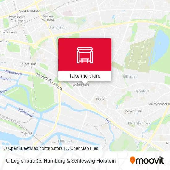 Карта U Legienstraße