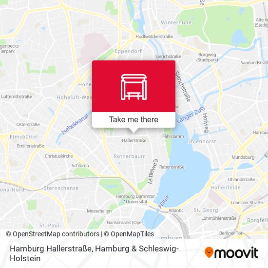 Hamburg Hallerstraße map