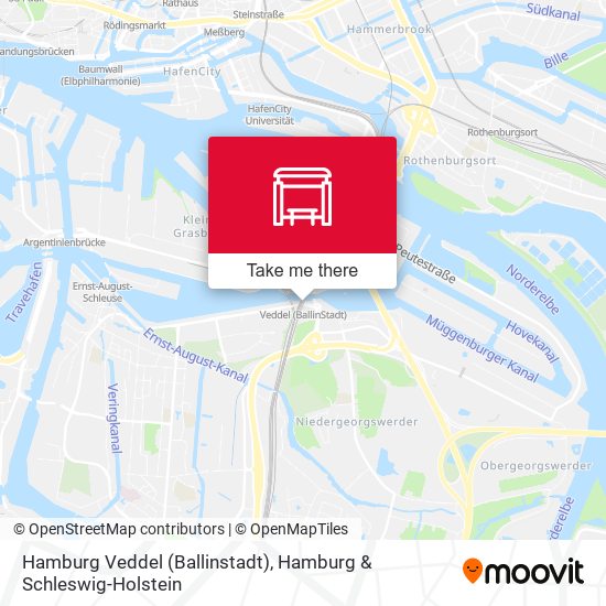 Hamburg Veddel (Ballinstadt) map