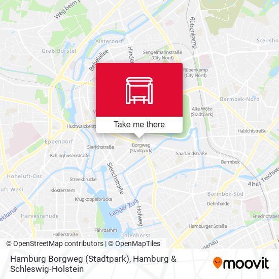 Hamburg Borgweg (Stadtpark) map