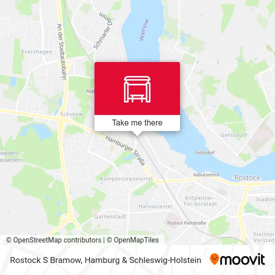 Rostock S Bramow map