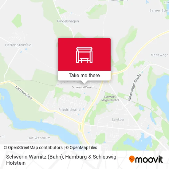 Карта Schwerin-Warnitz (Bahn)